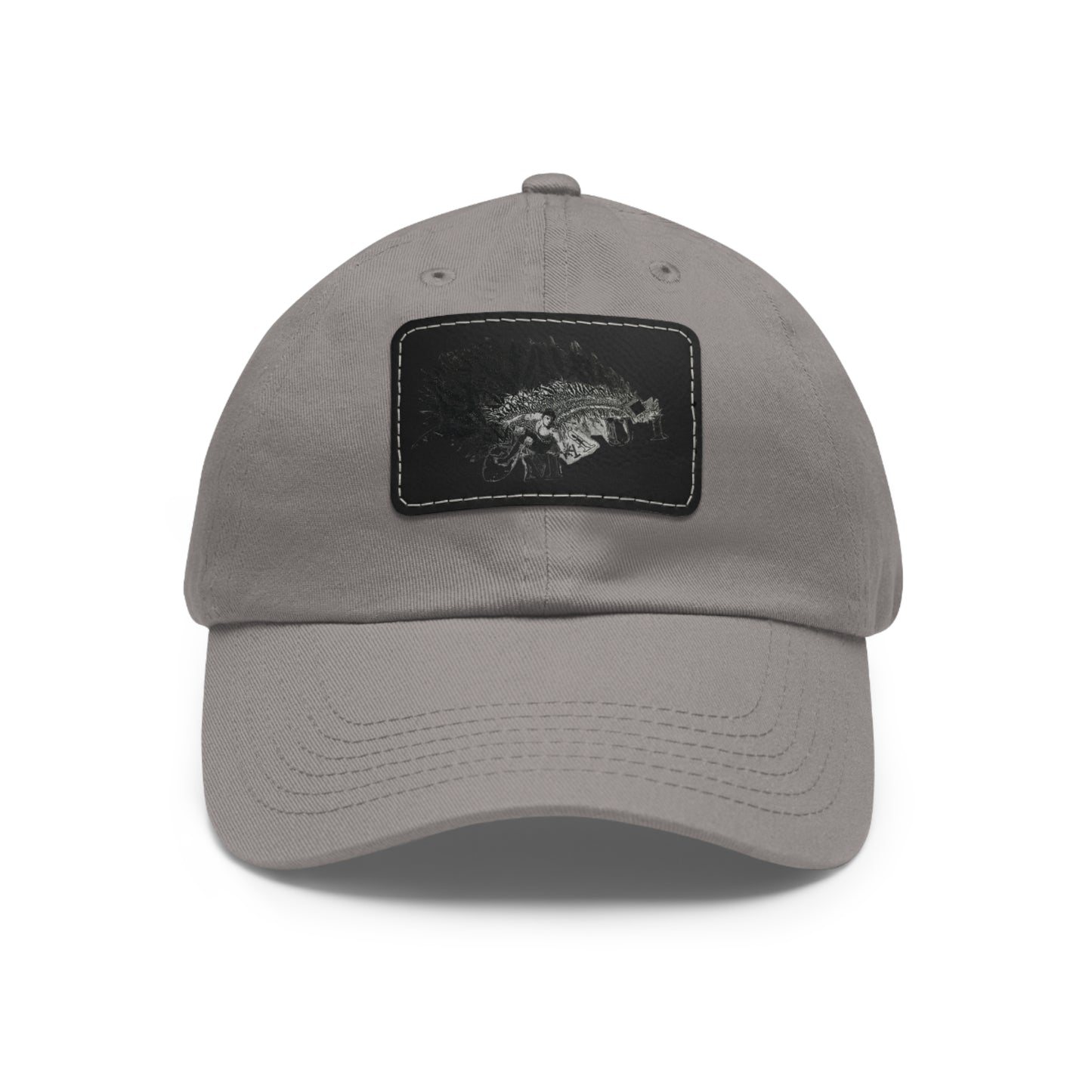 Dad Hat with Leather Patch (Rectangle)