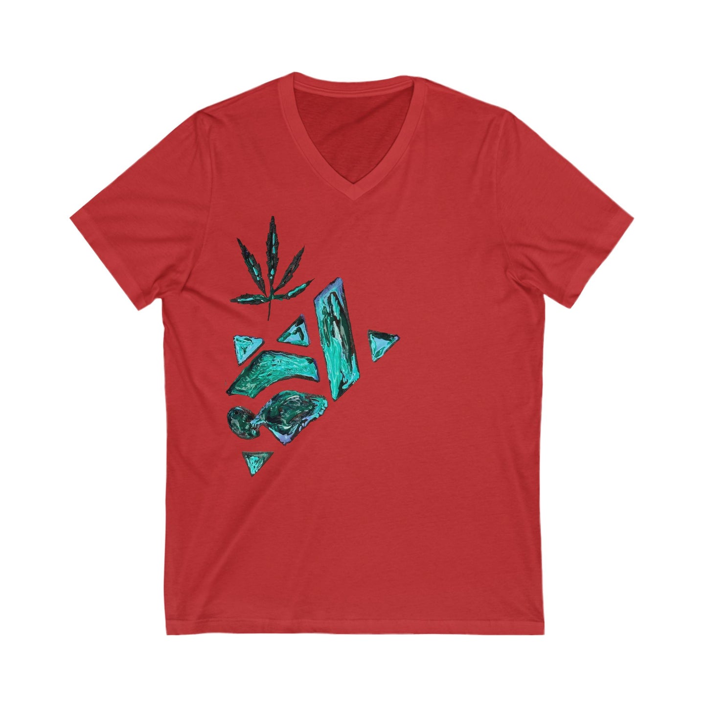 Unisex Jersey Short Sleeve V-Neck Tee