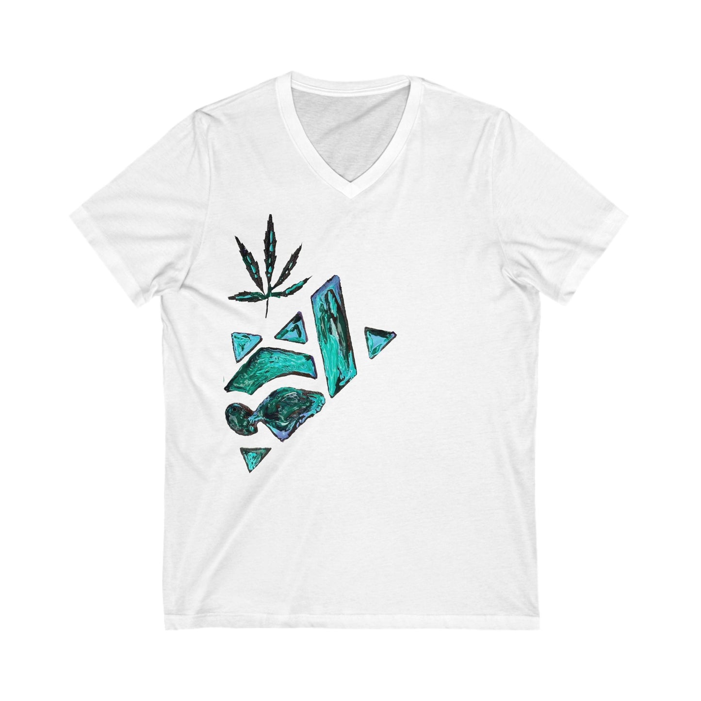 Unisex Jersey Short Sleeve V-Neck Tee