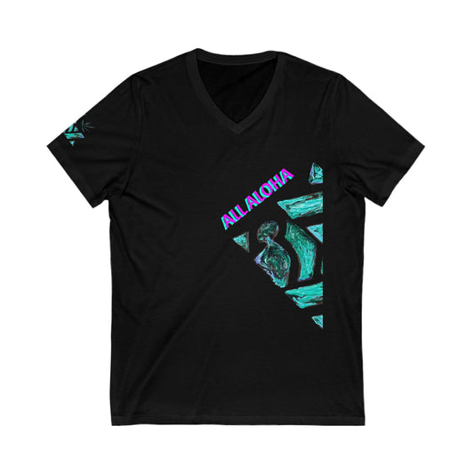Unisex Jersey Short Sleeve V-Neck Tee
