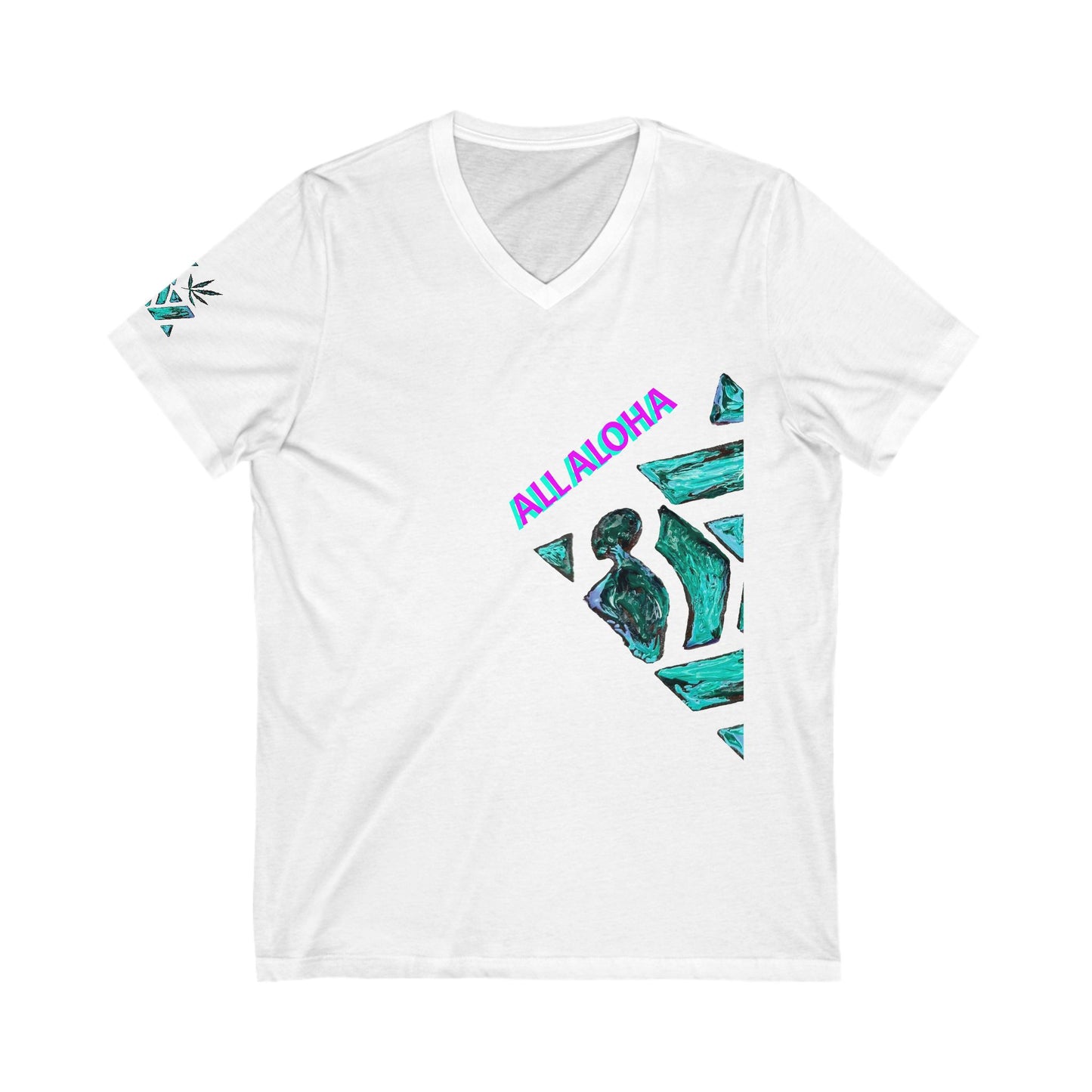 Unisex Jersey Short Sleeve V-Neck Tee