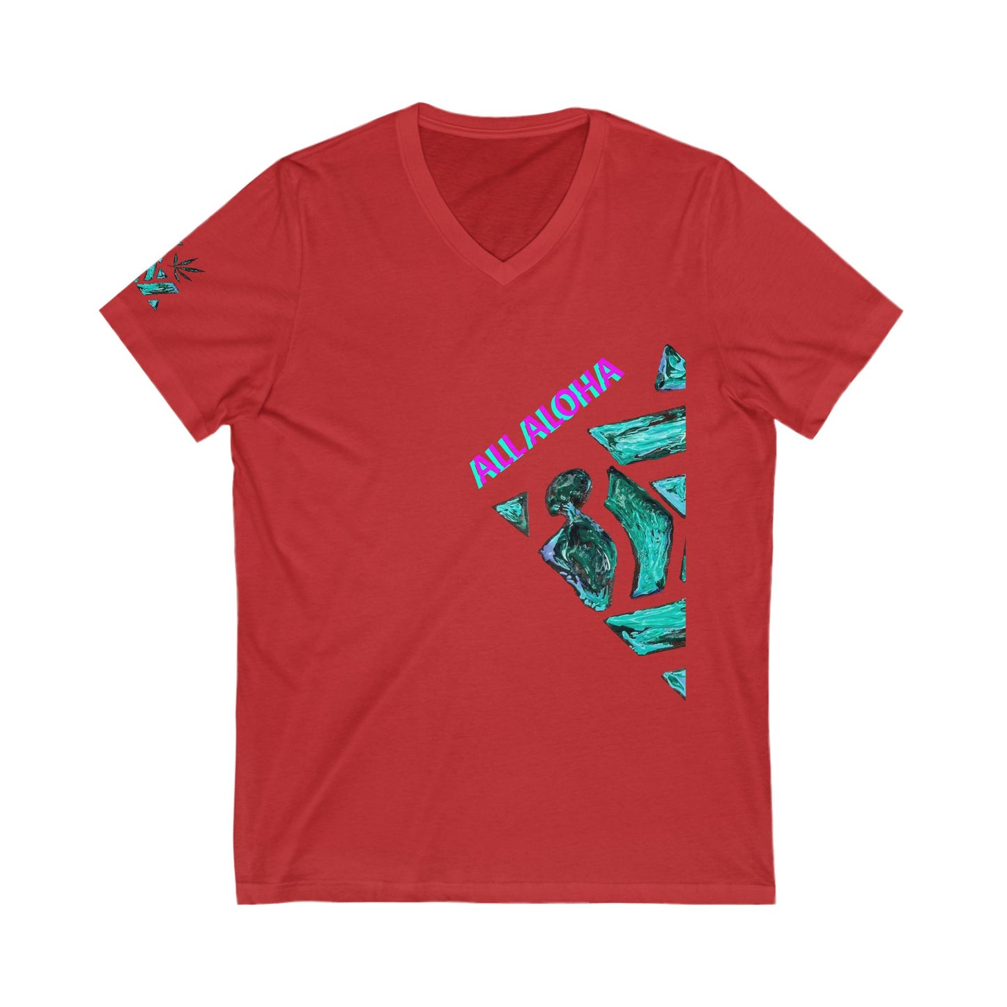 Unisex Jersey Short Sleeve V-Neck Tee