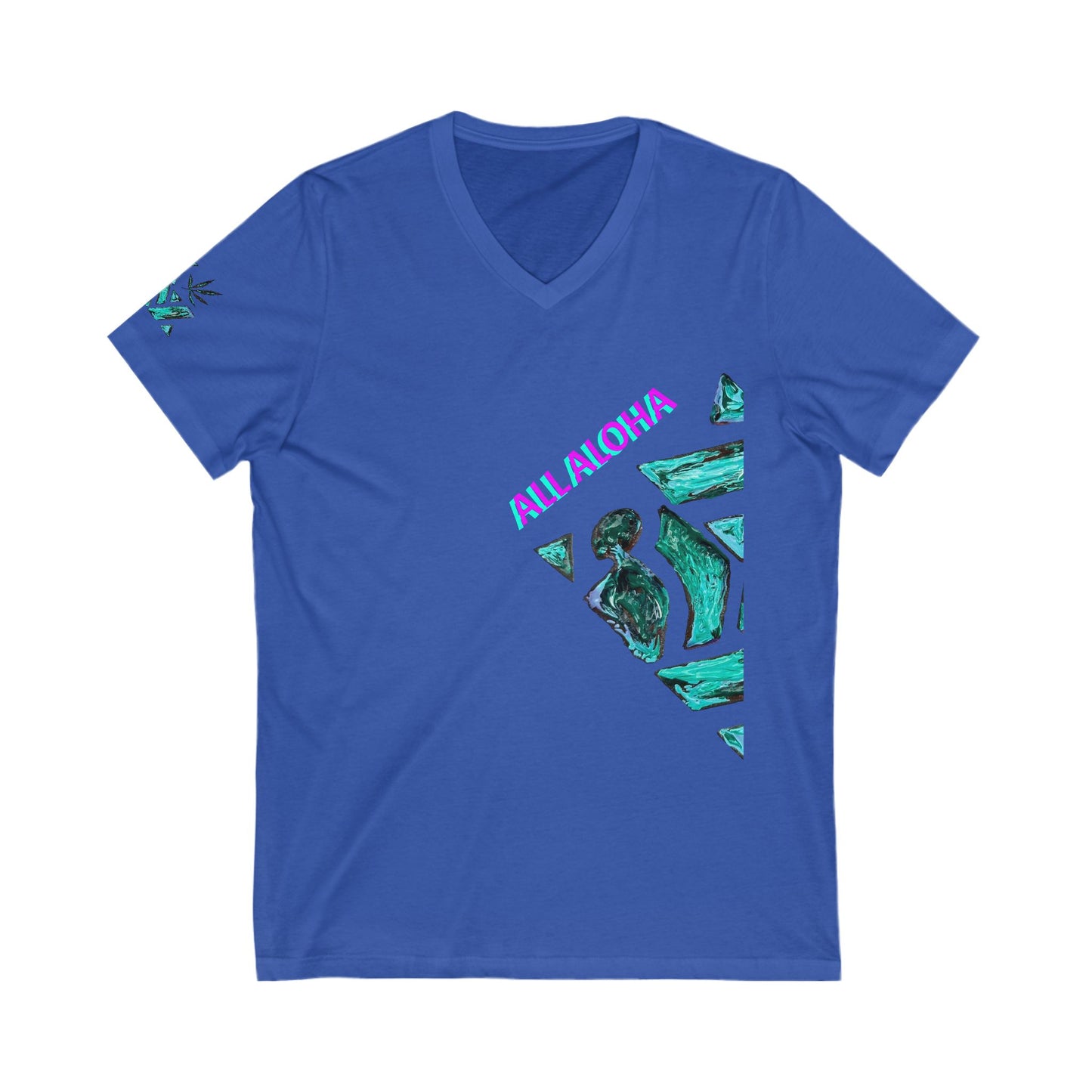 Unisex Jersey Short Sleeve V-Neck Tee